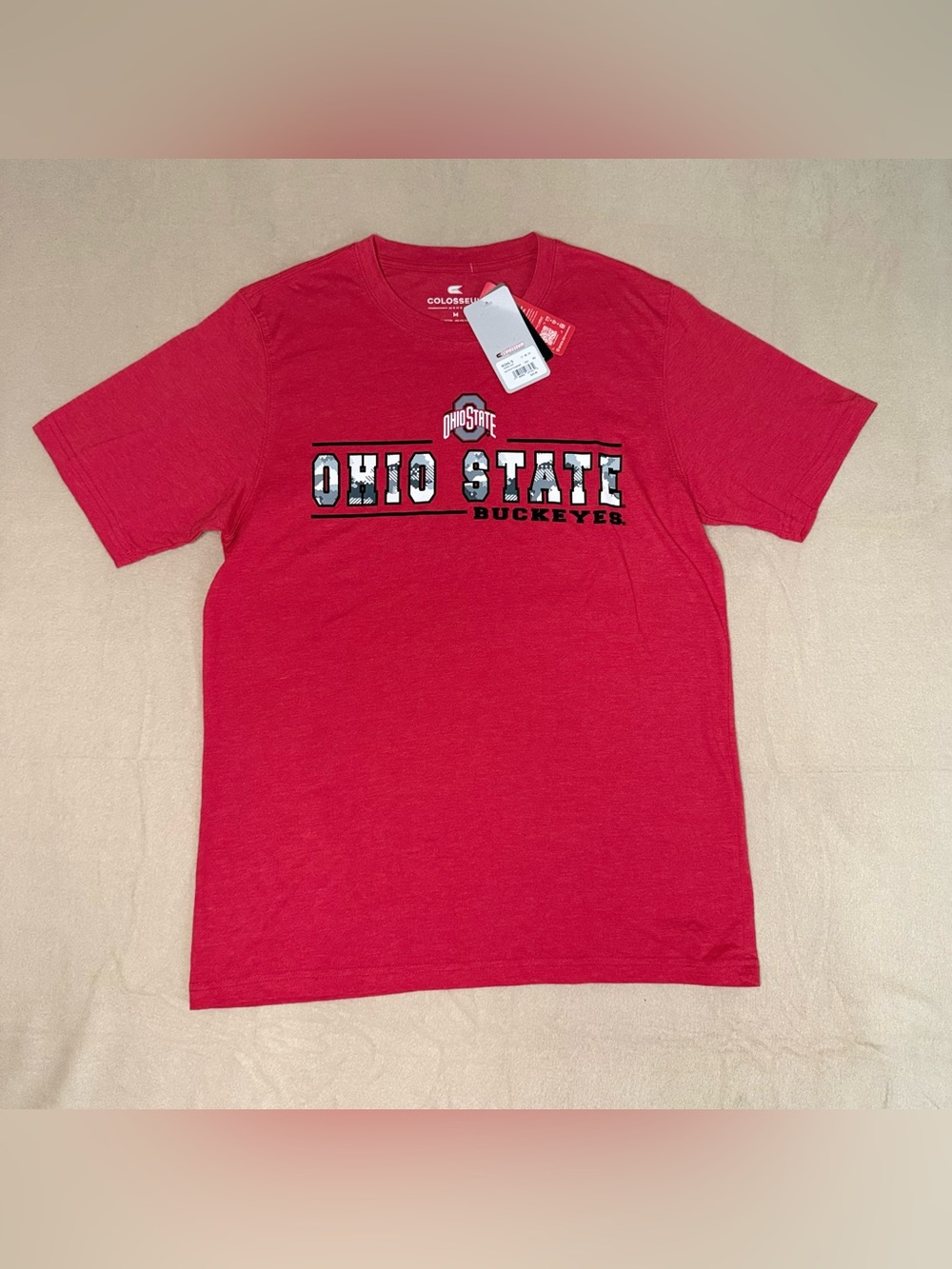 Ohio State Buckeyes Colosseum Men’s T-Shirt Red Graphic Logo Size M NWT